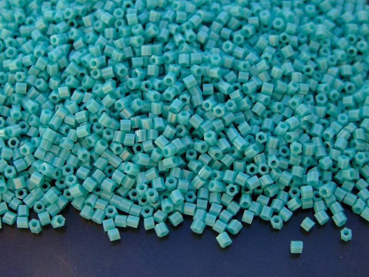 10g TOHO 11/0 Hexagon Japanese Seed Beads Size 2mm 55 Opaque Turquoise Beadacious