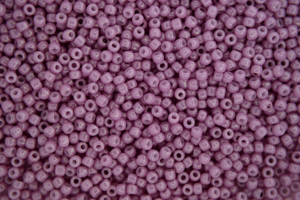 10g TOHO 11/0 Round Japanese Seed Beads 2mm 127 Opaque Pale Mauve Luster Beadacious