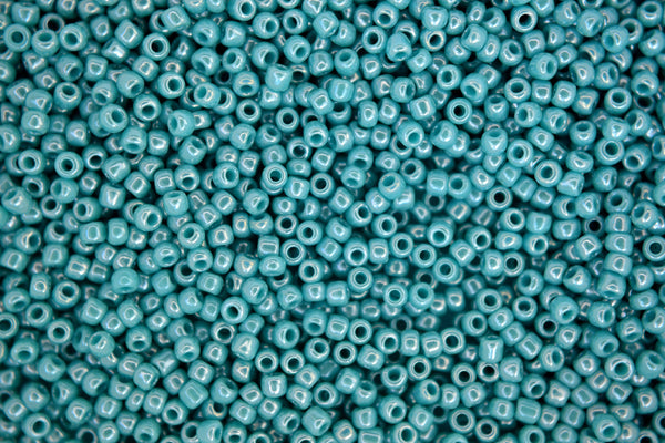 10g TOHO 11/0 Round Japanese Seed Beads 2mm 132 Opaque Turquoise Luster Beadacious