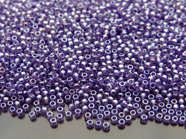 10g TOHO 11/0 Round Japanese Seed Beads 2mm 136 Transparent Lustered Sugar Plum Beadacious