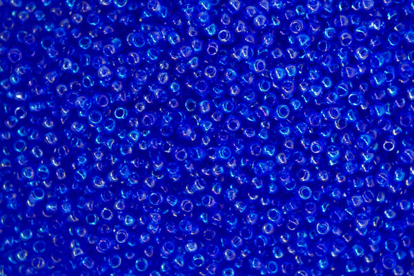 10g TOHO 11/0 Round Japanese Seed Beads 2mm 178 Transparent Sapphire Rainbow Beadacious