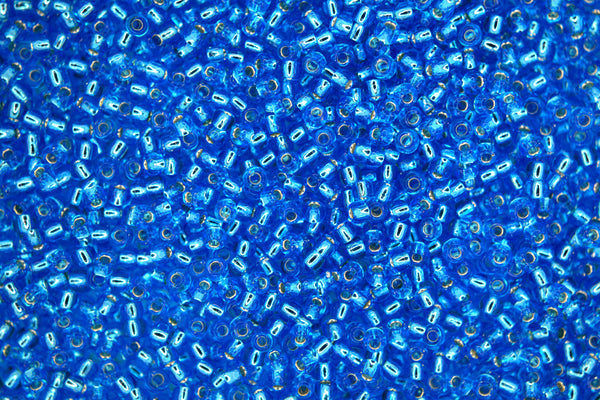 10g TOHO 11/0 Round Japanese Seed Beads 2mm 23B Silver Lined Dark Aqua Beadacious