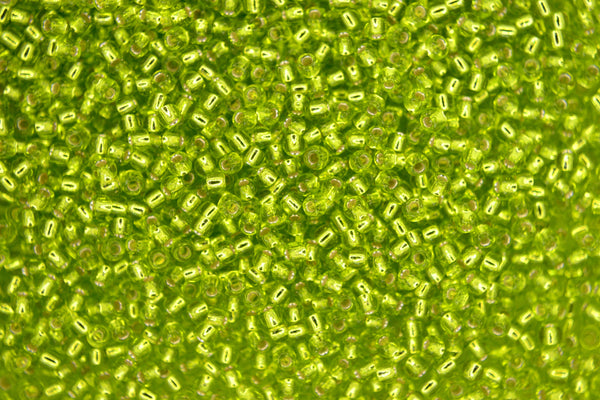 10g TOHO 11/0 Round Japanese Seed Beads 2mm 24 Lime Green Beadacious