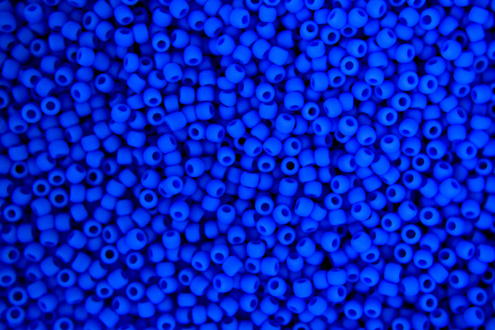 10g TOHO 11/0 Round Japanese Seed Beads 2mm 48LF Opaque Frosted Periwinkle Beadacious