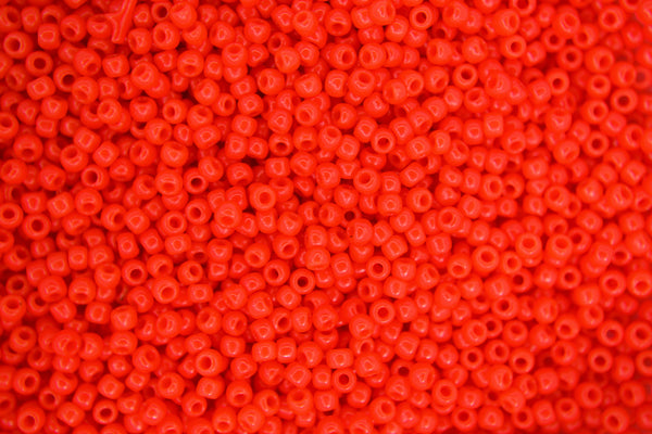 10g TOHO 11/0 Round Japanese Seed Beads 2mm 50 Opaque Sunset Orange Beadacious