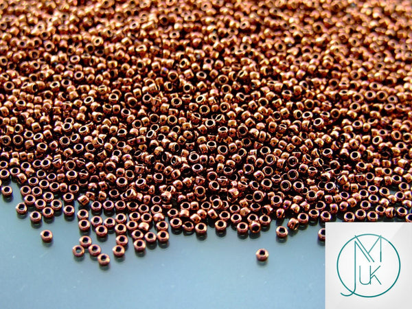 10g TOHO 15/0 Round Japanese Seed Beads 1.5mm 222 Dark Bronze Beadacious