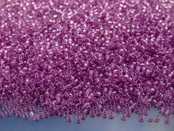 10g TOHO 15/0 Round Japanese Seed Beads 1.5mm 6 Transparent Light Amethyst Beadacious