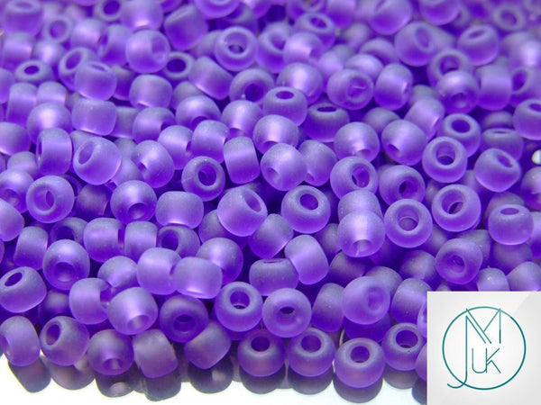 10g TOHO 3/0 Round Japanese Seed Beads 5.5mm 19F Transparent Frosted Sugar Plum Beadacious