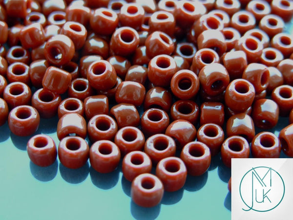 10g TOHO 3/0 Round Japanese Seed Beads 5.5mm 46L Opaque Terra Cotta Beadacious