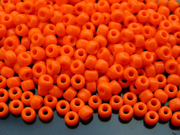 10g TOHO 3/0 Round Japanese Seed Beads 5.5mm 50A Orange Beadacious