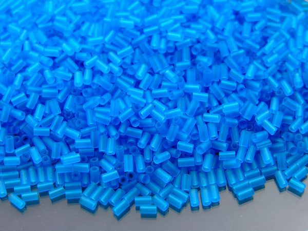 10g TOHO 3mm Bugle Japanese Seed Beads 3CF Transparent Frosted Dark Aqua Beadacious