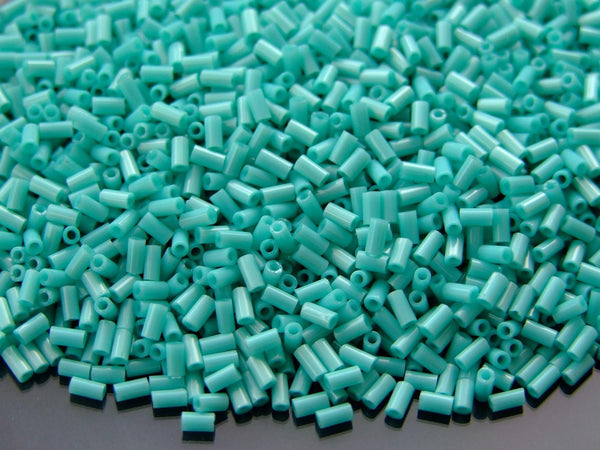 10g TOHO 3mm Bugle Japanese Seed Beads 55 Opaque Turquoise Beadacious