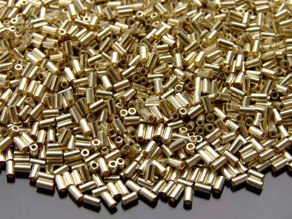 10g TOHO 3mm Bugle Japanese Seed Beads 558 Galvanized Aluminium Beadacious