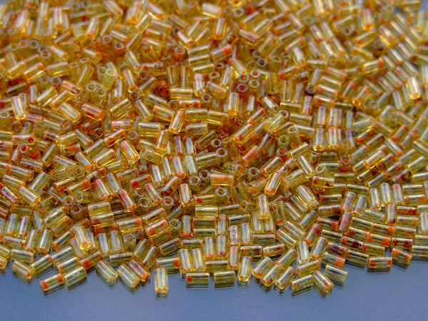 10g TOHO 3mm Bugle Japanese Seed Beads Y301 Hybrid Natural Picasso Beadacious