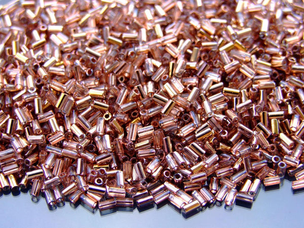 10g TOHO 3mm Bugle Japanese Seed Beads Y851 HYBRID Apollo Beadacious