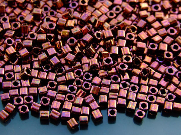 10g TOHO 3mm Cube Japanese Seed Beads 224 Olympic Bronze Beadacious