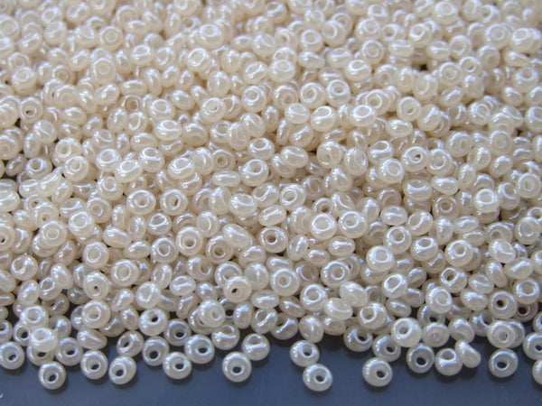 10g TOHO 3mm Magatama Japanese Seed Beads 147 Ceylon Light Ivory Beadacious