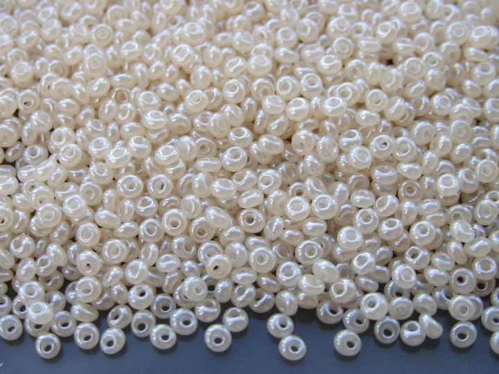 10g TOHO 3mm Magatama Japanese Seed Beads 147 Ceylon Light Ivory Beadacious