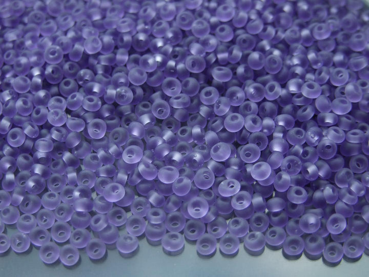 10g TOHO 3mm Magatama Japanese Seed Beads 19F Transparent Frosted Sugar Plum Beadacious