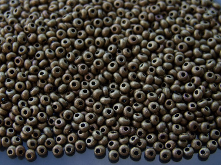 10g TOHO 3mm Magatama Japanese Seed Beads 225 Bronze Antique Gold Beadacious