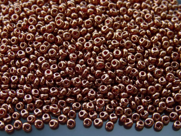 10g TOHO 3mm Magatama Japanese Seed Beads 329 Gold Lustered African Sunset Beadacious