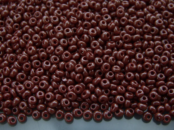 10g TOHO 3mm Magatama Japanese Seed Beads 46 Opaque Oxblood Beadacious