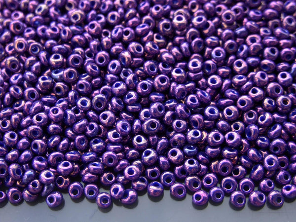 10g TOHO 3mm Magatama Japanese Seed Beads 461 Higher Metallic Grape Beadacious