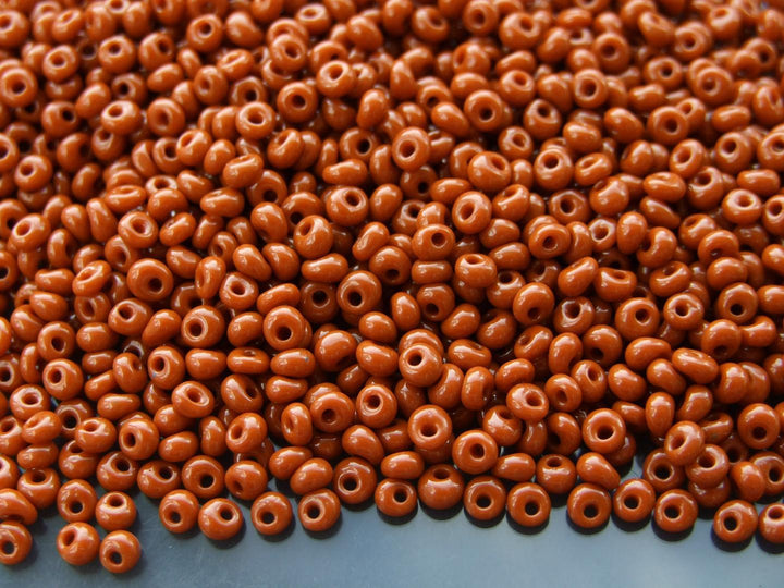 10g TOHO 3mm Magatama Japanese Seed Beads 46L Opaque Terra Cotta Beadacious