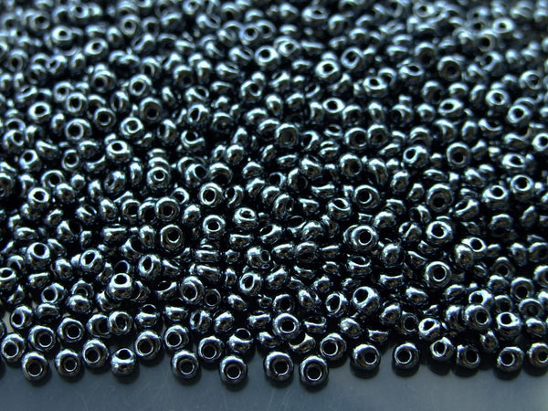 10g TOHO 3mm Magatama Japanese Seed Beads 81 Metallic Hematite Beadacious