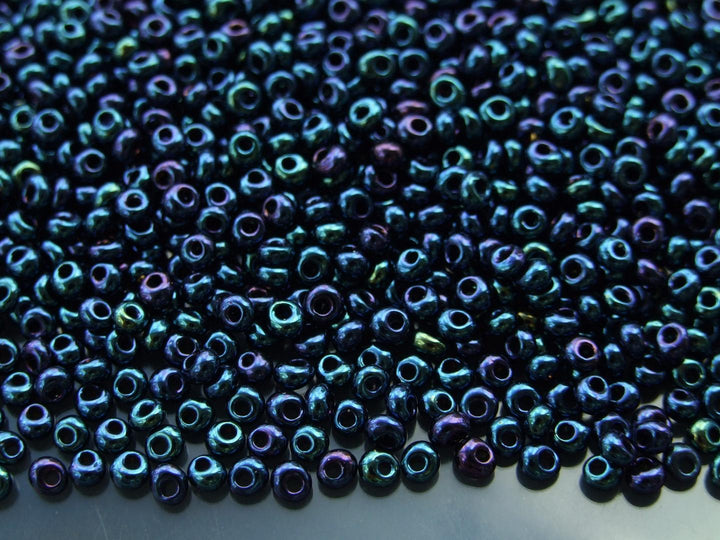 10g TOHO 3mm Magatama Japanese Seed Beads 82 Metallic Nebula Beadacious