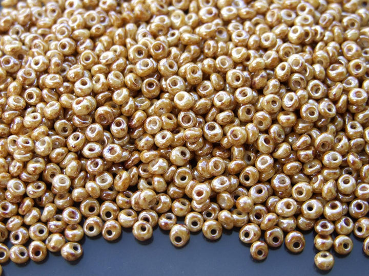 10g TOHO 3mm Magatama Japanese Seed Beads Y181 HYBRID Opaque Luster Picasso Beadacious