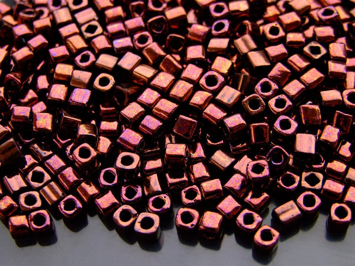 10g TOHO 4mm Cube Japanese Seed Beads 222 Dark Bronze Beadacious