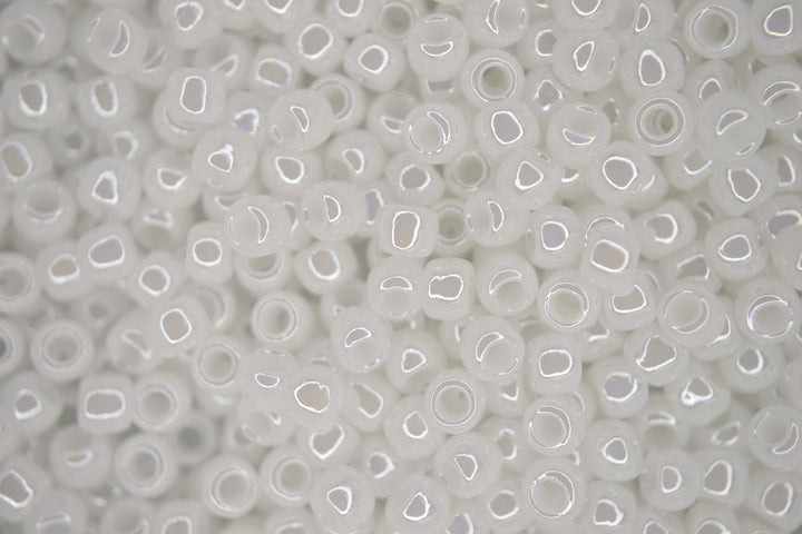 10g TOHO 6/0 Round Japanese Seed Beads 4mm 121 Opaque White Luster Beadacious