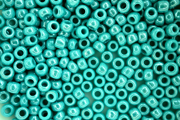 10g TOHO 6/0 Round Japanese Seed Beads 4mm 132 Opaque Turquoise Luster Beadacious