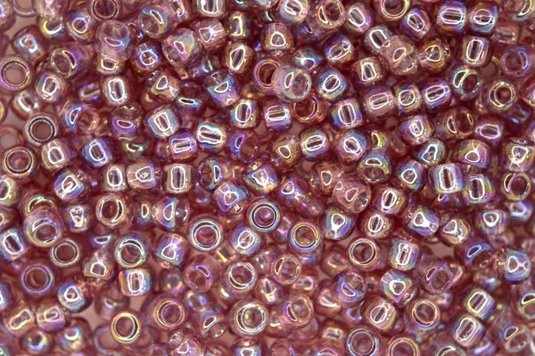10g TOHO 6/0 Round Japanese Seed Beads 4mm 166 Transparent Light Amethyst Rainbow Beadacious