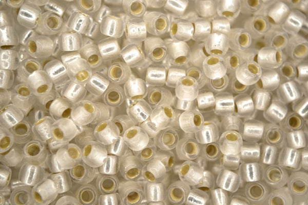 10g TOHO 6/0 Round Japanese Seed Beads 4mm 21F Silver Lined Frosted Crystal Beadacious