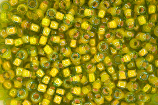 10g TOHO 6/0 Round Japanese Seed Beads 4mm 302 Inside Color Jonquil/Apricot Lined Beadacious