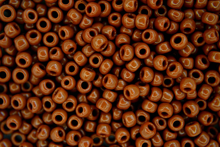 10g TOHO 6/0 Round Japanese Seed Beads 4mm 46L Opaque Terra Cotta Beadacious