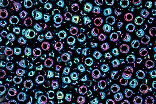 10g TOHO 6/0 Round Japanese Seed Beads 4mm 505 Higher Metallic Dragonfly Beadacious