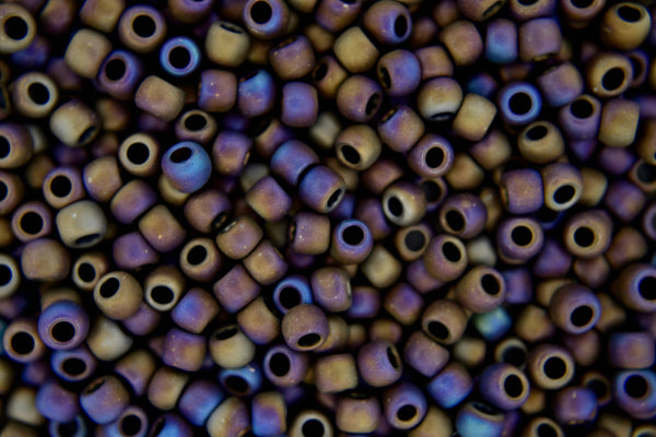 10g TOHO 6/0 Round Japanese Seed Beads 4mm 615 Matte Color Iris Purple Beadacious