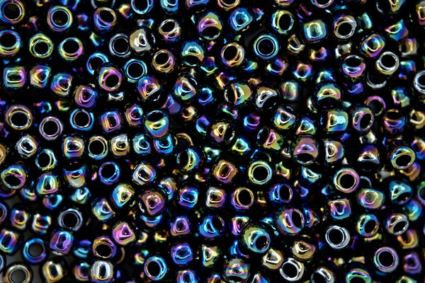 10g TOHO 6/0 Round Japanese Seed Beads 4mm 86 Metallic Iris Rainbow Beadacious