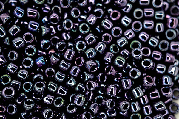 10g TOHO 6/0 Round Japanese Seed Beads 4mm 90 Metallic Amethyst Gunmetal Beadacious