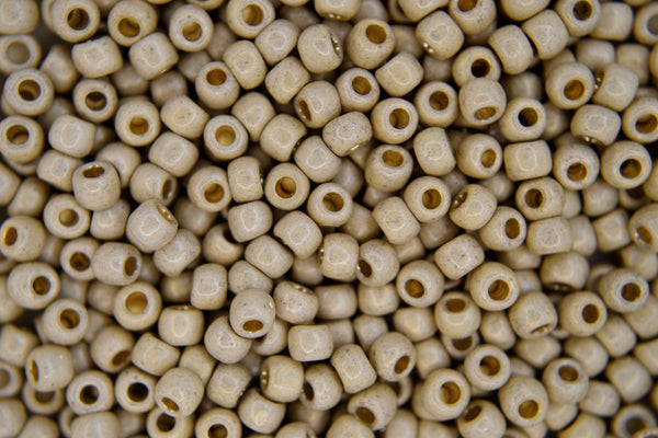 10g TOHO 6/0 Round Japanese Seed Beads 4mm PF558F PermaFinish Matte Galvanized Starlight Beadacious