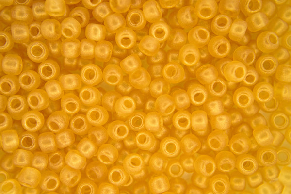 10g TOHO 6/0 Round Japanese Seed Beads 4mm Y618 HYBRID Sueded Gold Topaz Beadacious