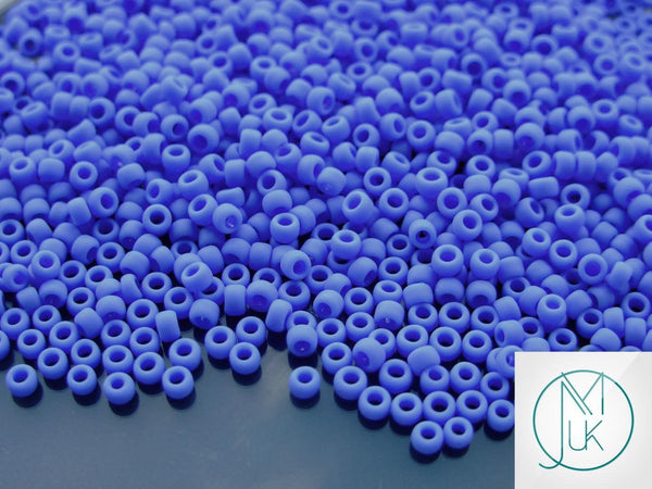 10g TOHO 8/0 Round Japanese Beads 3mm 48LF Opaque Frosted Periwinkle Beadacious