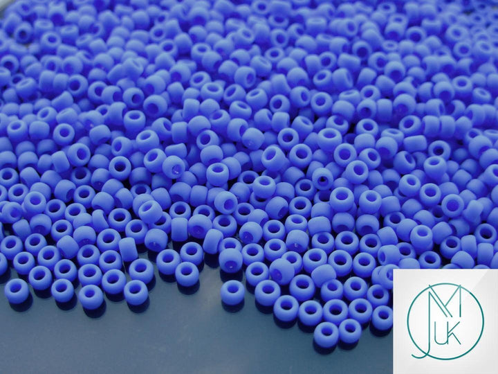 10g TOHO 8/0 Round Japanese Beads 3mm 48LF Opaque Frosted Periwinkle Beadacious