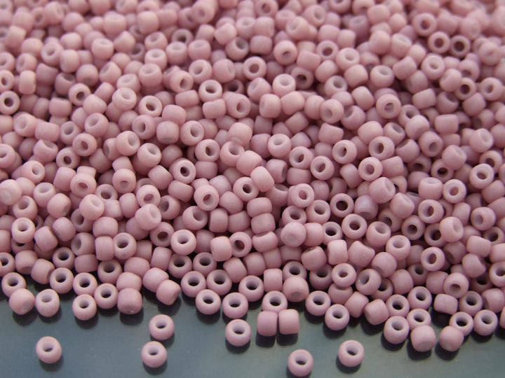 10g TOHO 8/0 Round Japanese Beads 3mm 765 Opaque Pastel Frosted Plumeria Beadacious