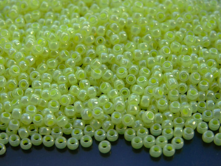 10g TOHO 8/0 Round Japanese Beads 3mm 833 Ceylon Neon Yellow Beadacious