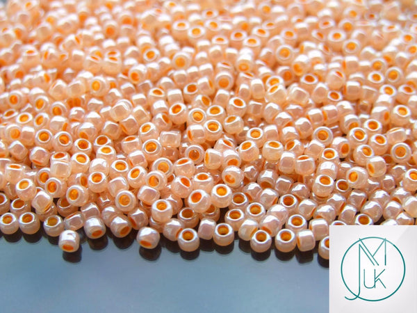 10g TOHO 8/0 Round Japanese Beads 3mm 904 Ceylon Apricot Beadacious