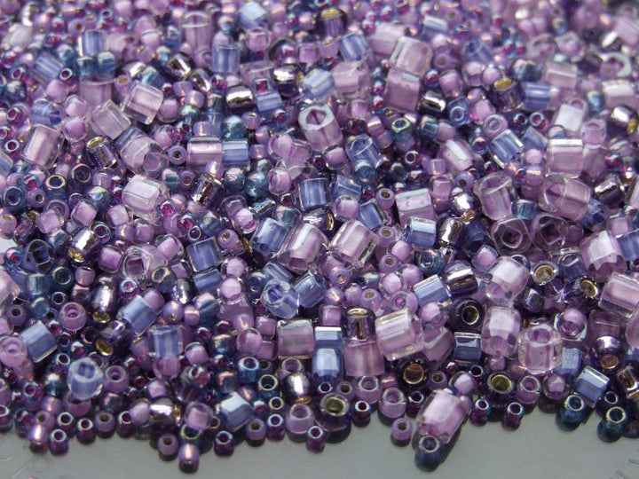 10g TOHO Mix Japanese Seed Beads Kawaii (Purple Green) Beadacious